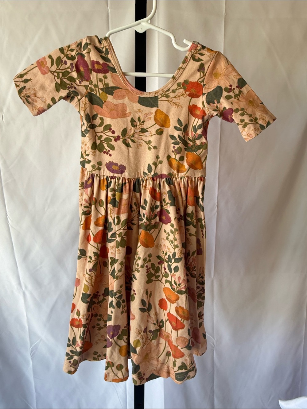 Alice + Ames Girls 5 short sleeve ballet dress botany floral print